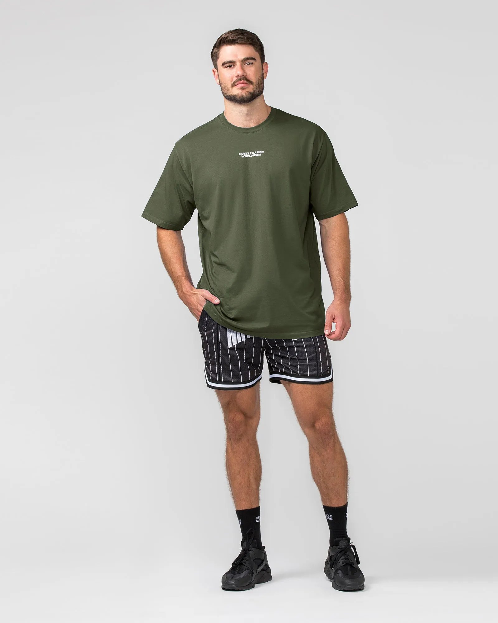Represent Oversized Tee - Dark Khaki sold by Muscle Nation product image thumbnail 4