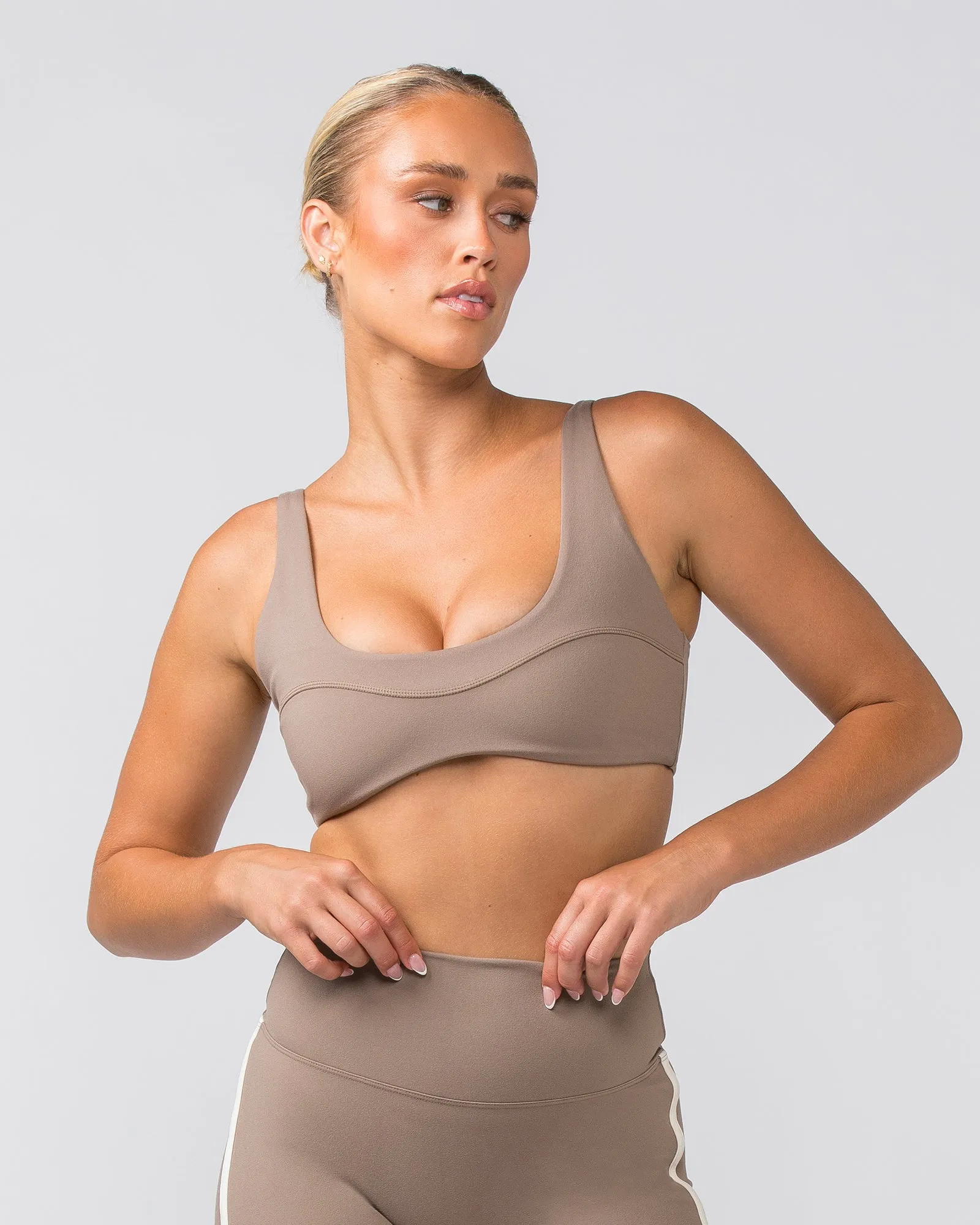 Scoop Everyday Bralette - Mushroom sold by Muscle Nation
