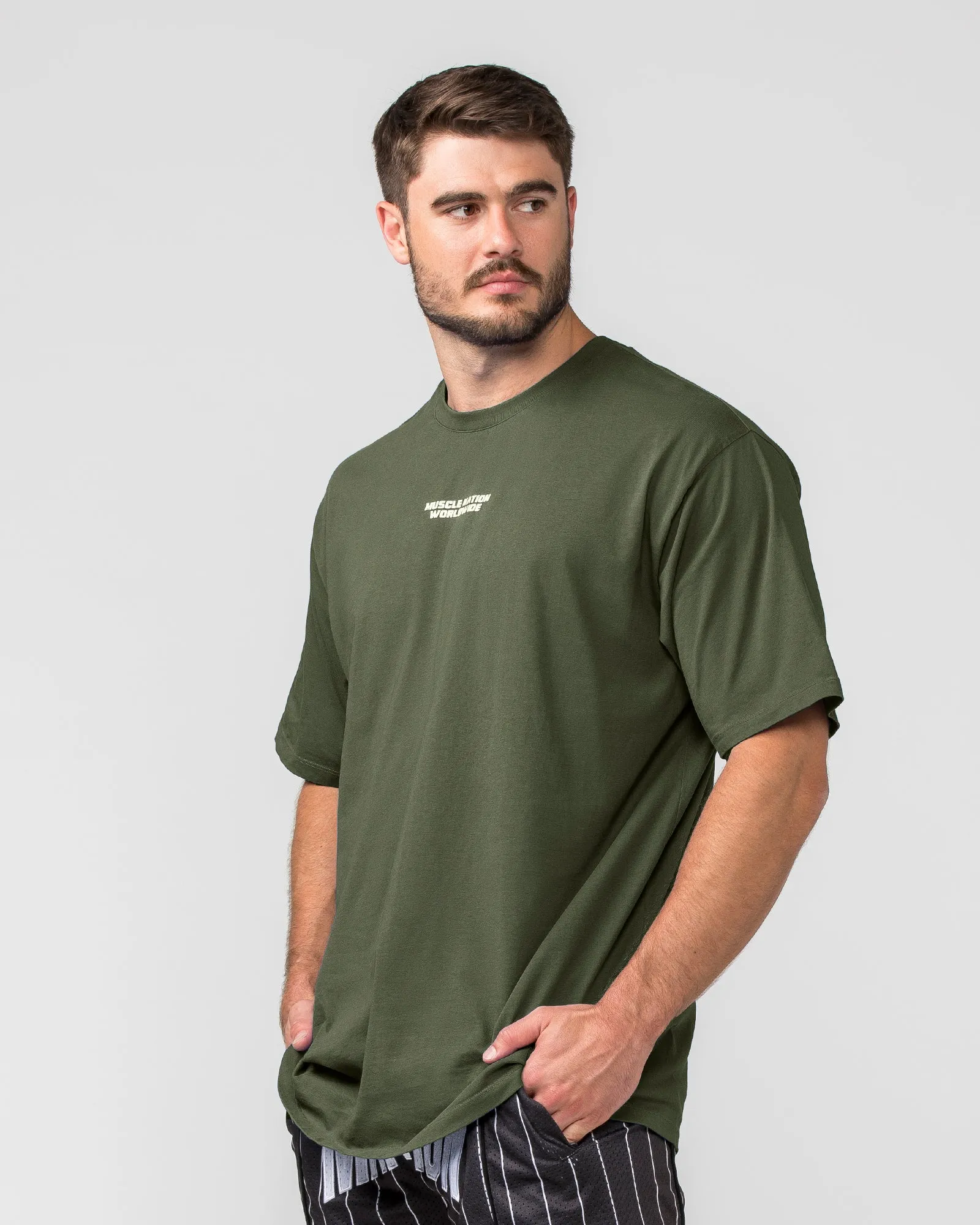 Represent Oversized Tee - Dark Khaki sold by Muscle Nation product image thumbnail 2