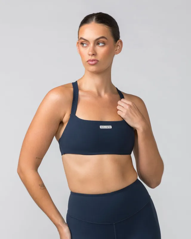 Scrunch Bralette - Navy sold by Muscle Nation