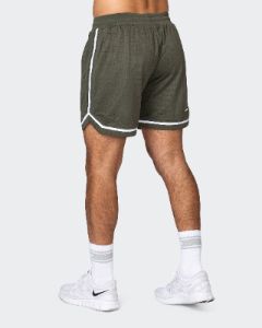 Mens 5" Basketball Shorts - Dark Khaki sold by Muscle Nation