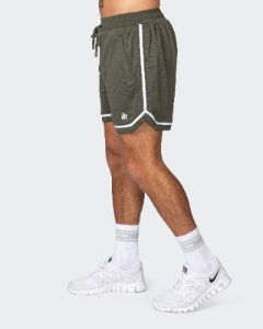 Mens 5" Basketball Shorts - Dark Khaki sold by Muscle Nation