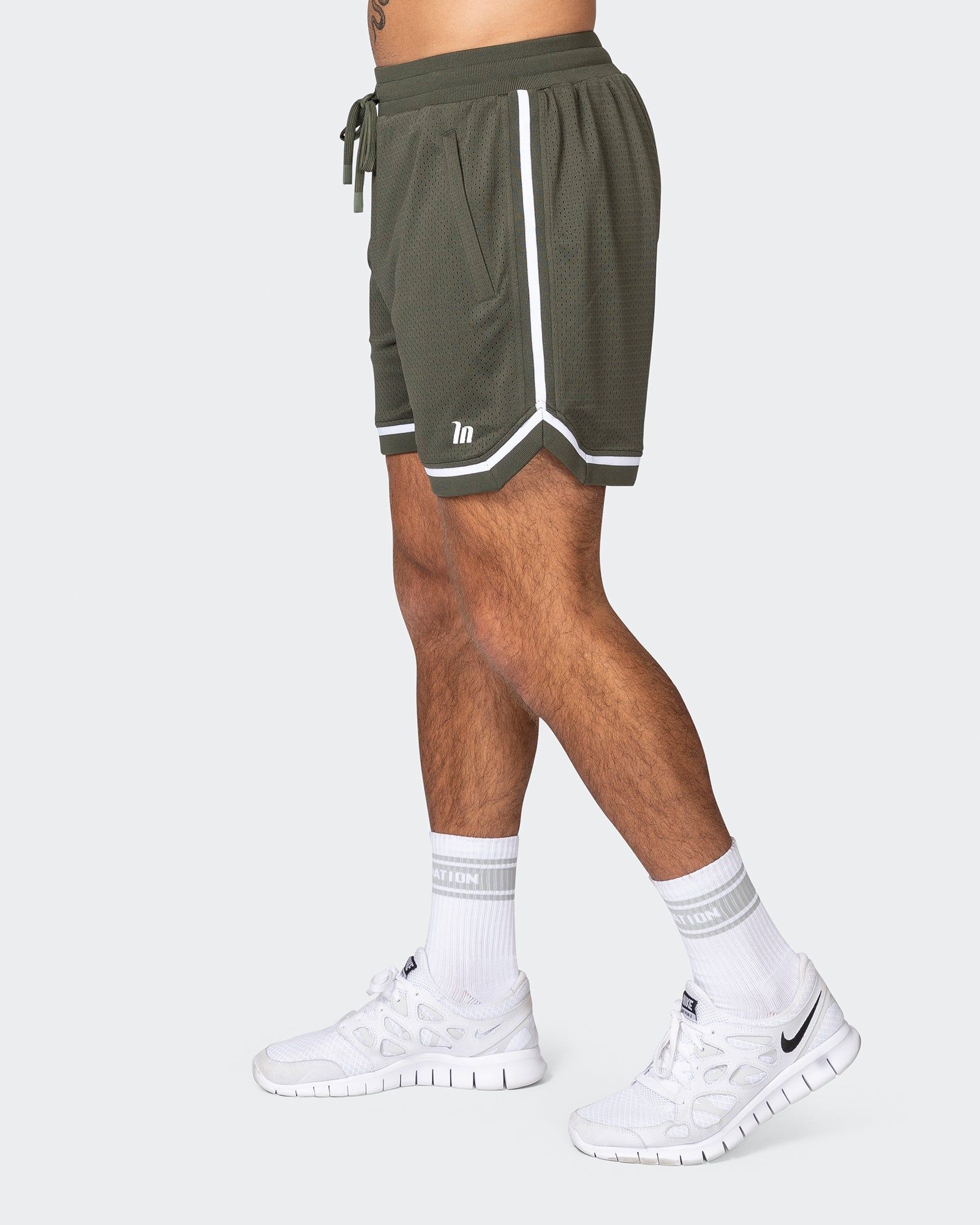 Mens 5" Basketball Shorts - Dark Khaki sold by Muscle Nation product image thumbnail 4
