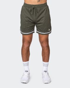 Mens 5" Basketball Shorts - Dark Khaki sold by Muscle Nation