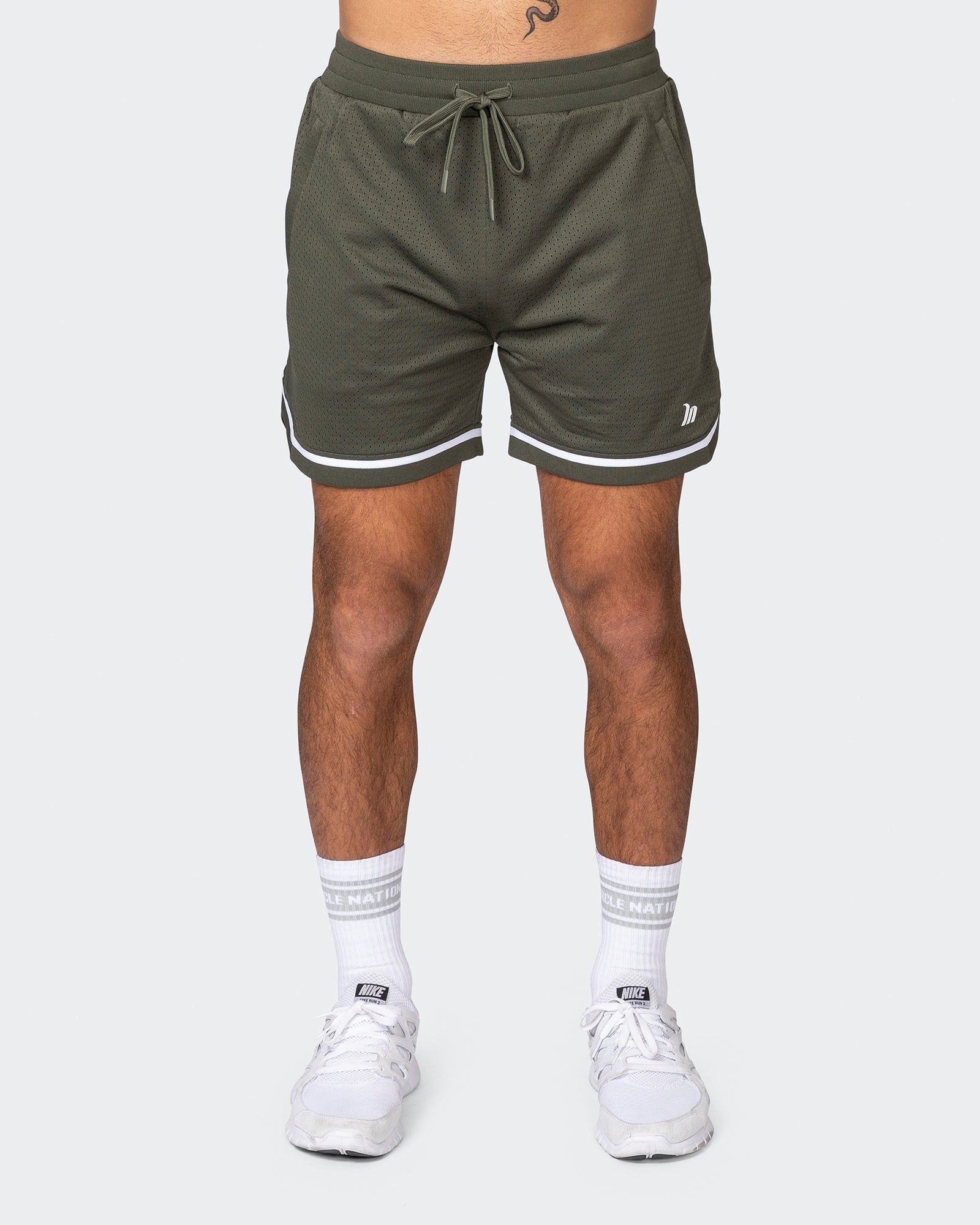 Mens 5" Basketball Shorts - Dark Khaki sold by Muscle Nation product image thumbnail 2