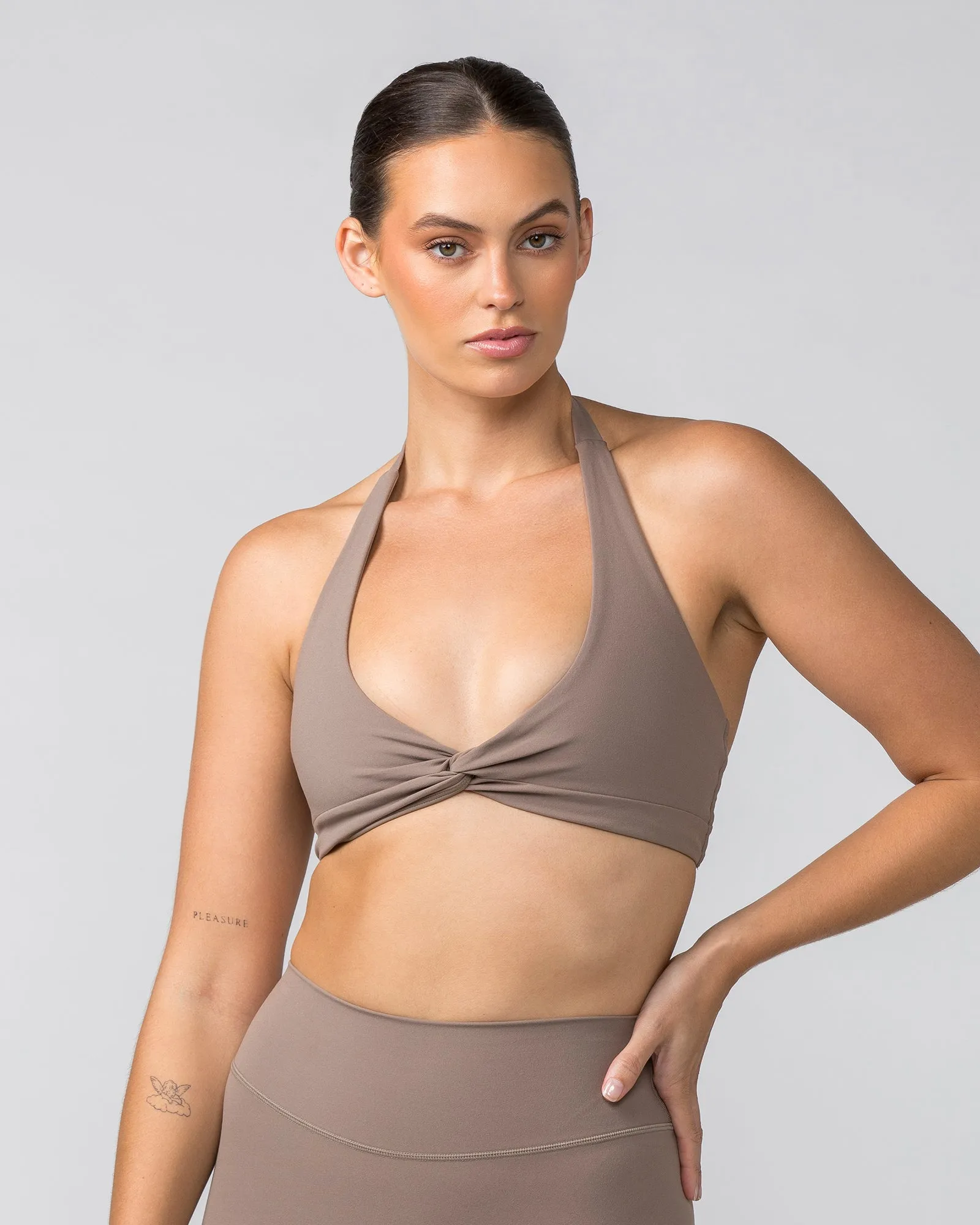 Hype Halter Bralette - Mushroom sold by Muscle Nation product image thumbnail 2
