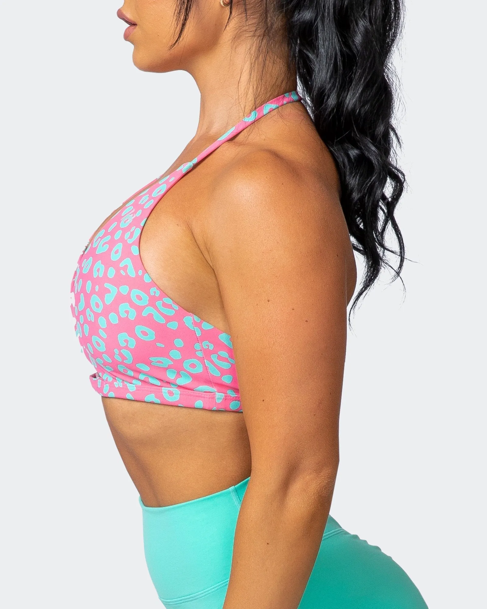 Coastal Bralette - Cotton Candy Cheetah Print sold by Muscle Nation product image thumbnail 5