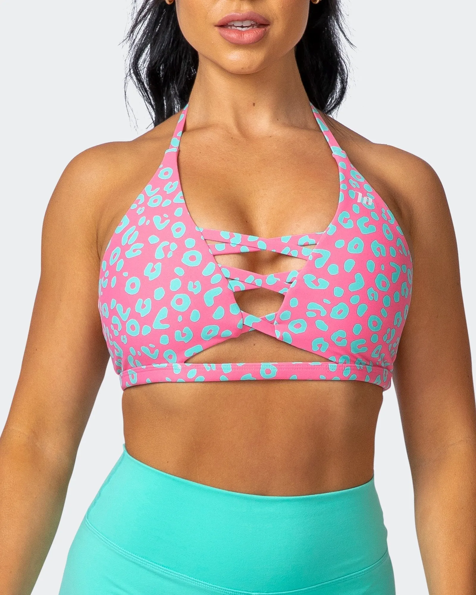 Coastal Bralette - Cotton Candy Cheetah Print sold by Muscle Nation product image thumbnail 2