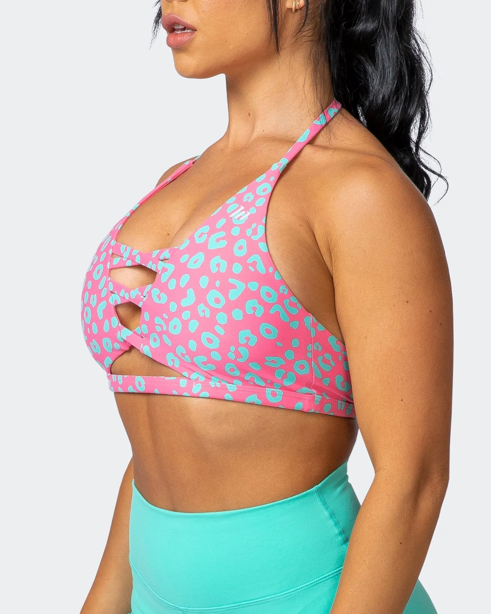 Coastal Bralette - Cotton Candy Cheetah Print sold by Muscle Nation product image thumbnail 3