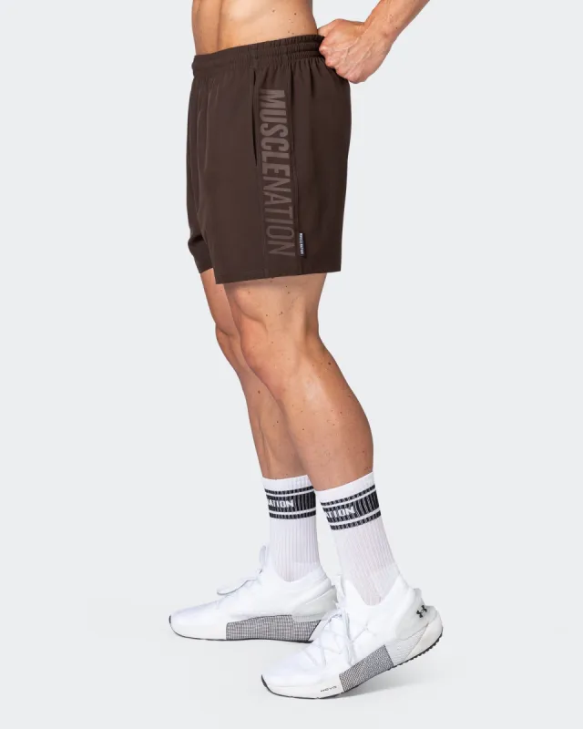 Function 4" Shorts - Cocoa sold by Muscle Nation
