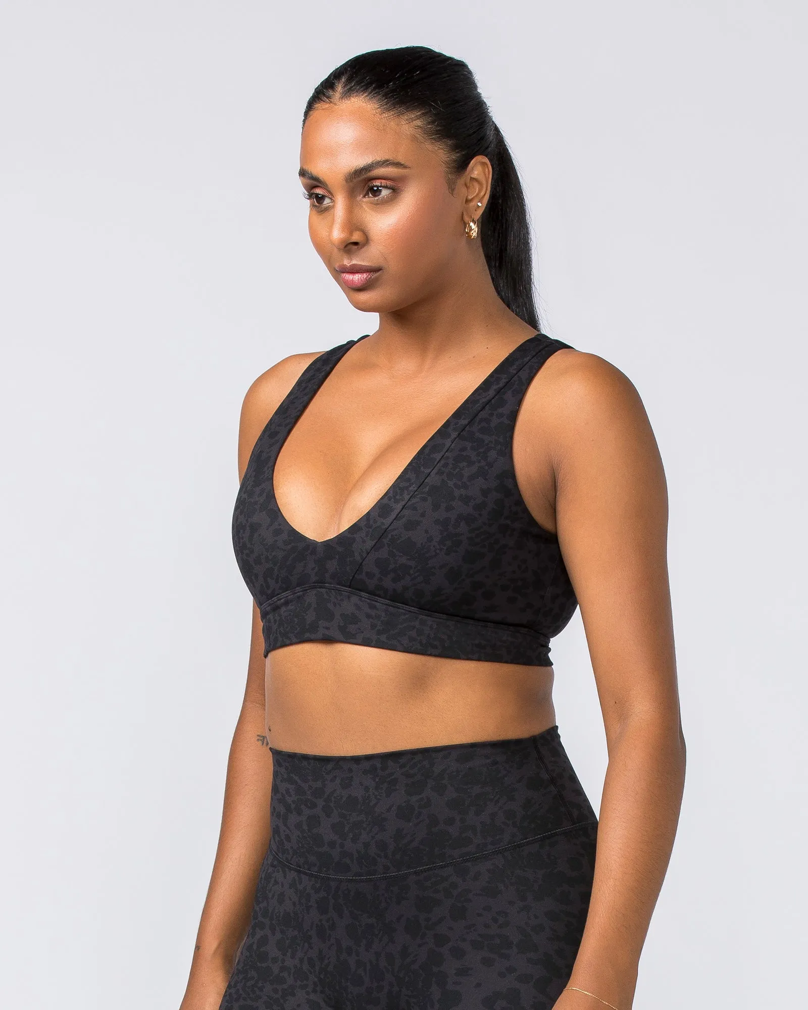 Serenity Bralette - Monochrome Abstract Print sold by Muscle Nation product image thumbnail 3