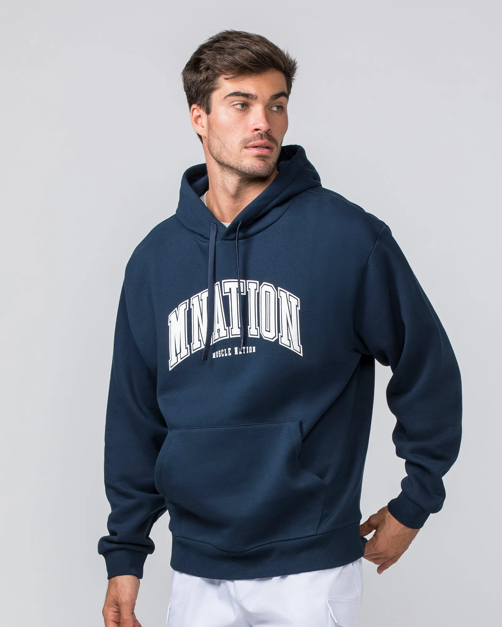 Varsity Oversized Hoodie - Navy sold by Muscle Nation product image thumbnail 2