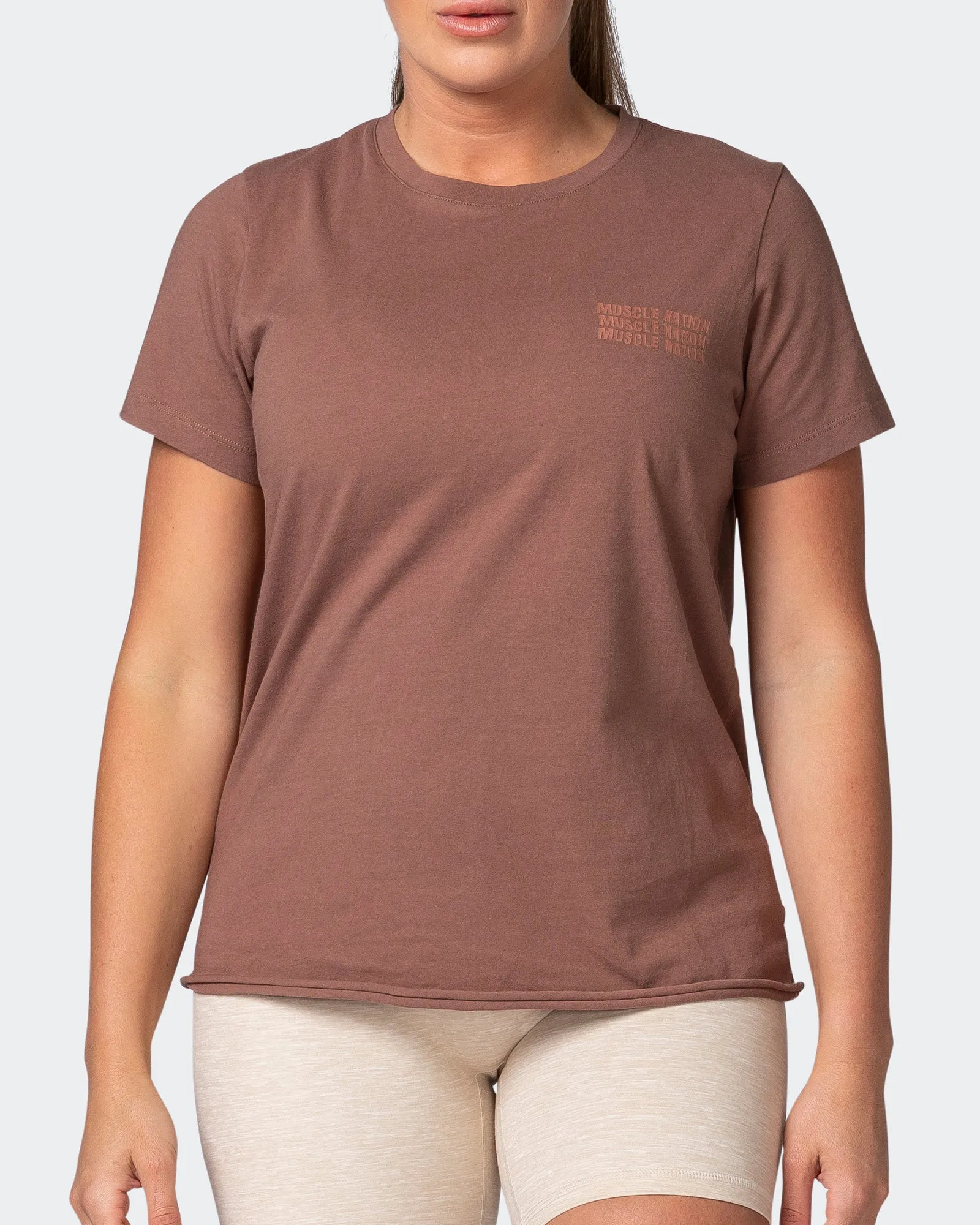 Box Wave Regular Fit Vintage Tee - Washed Walnut sold by Muscle Nation product image thumbnail 2