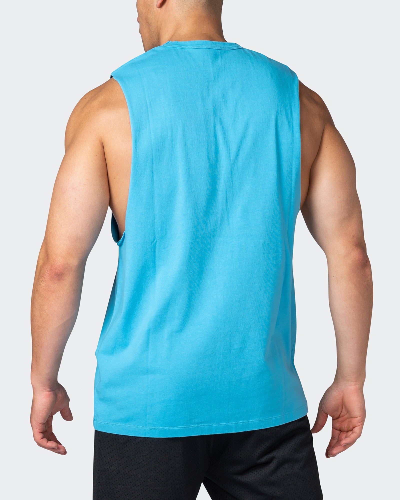 Ease Drop Arm Heavy Vintage Tank - Washed Ibiza Blue sold by Muscle Nation product image thumbnail 5