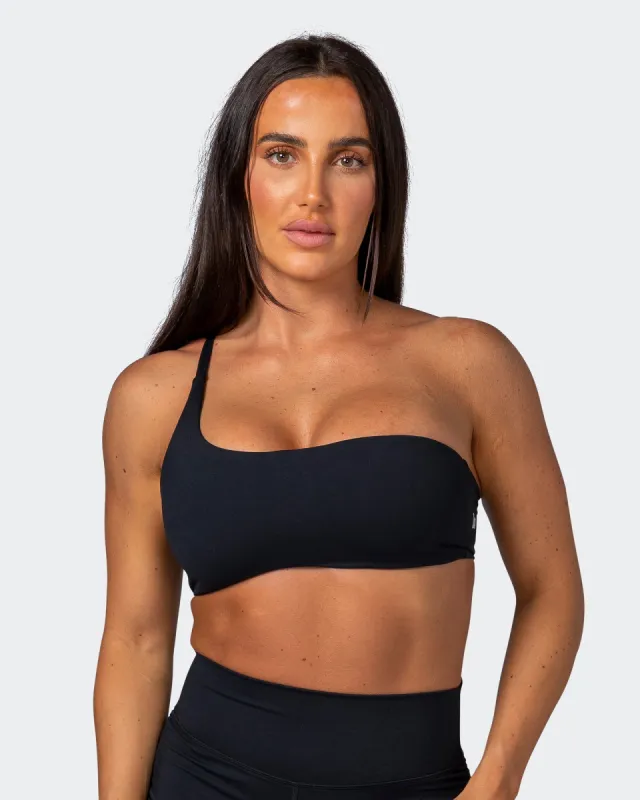 Movement One Shoulder Bralette - Black sold by Muscle Nation