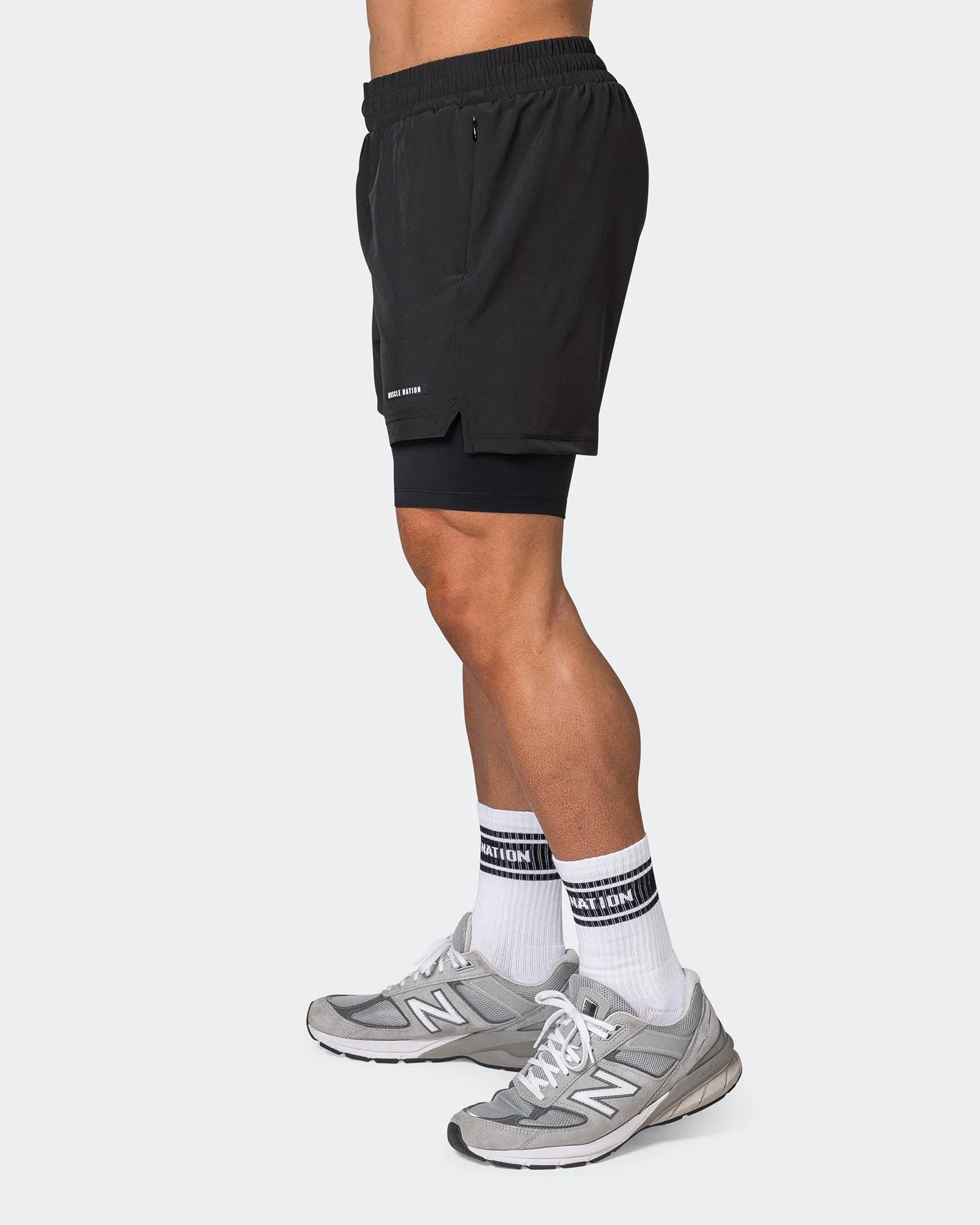 Vigour Training 3" Shorts - Black sold by Muscle Nation product image thumbnail 4