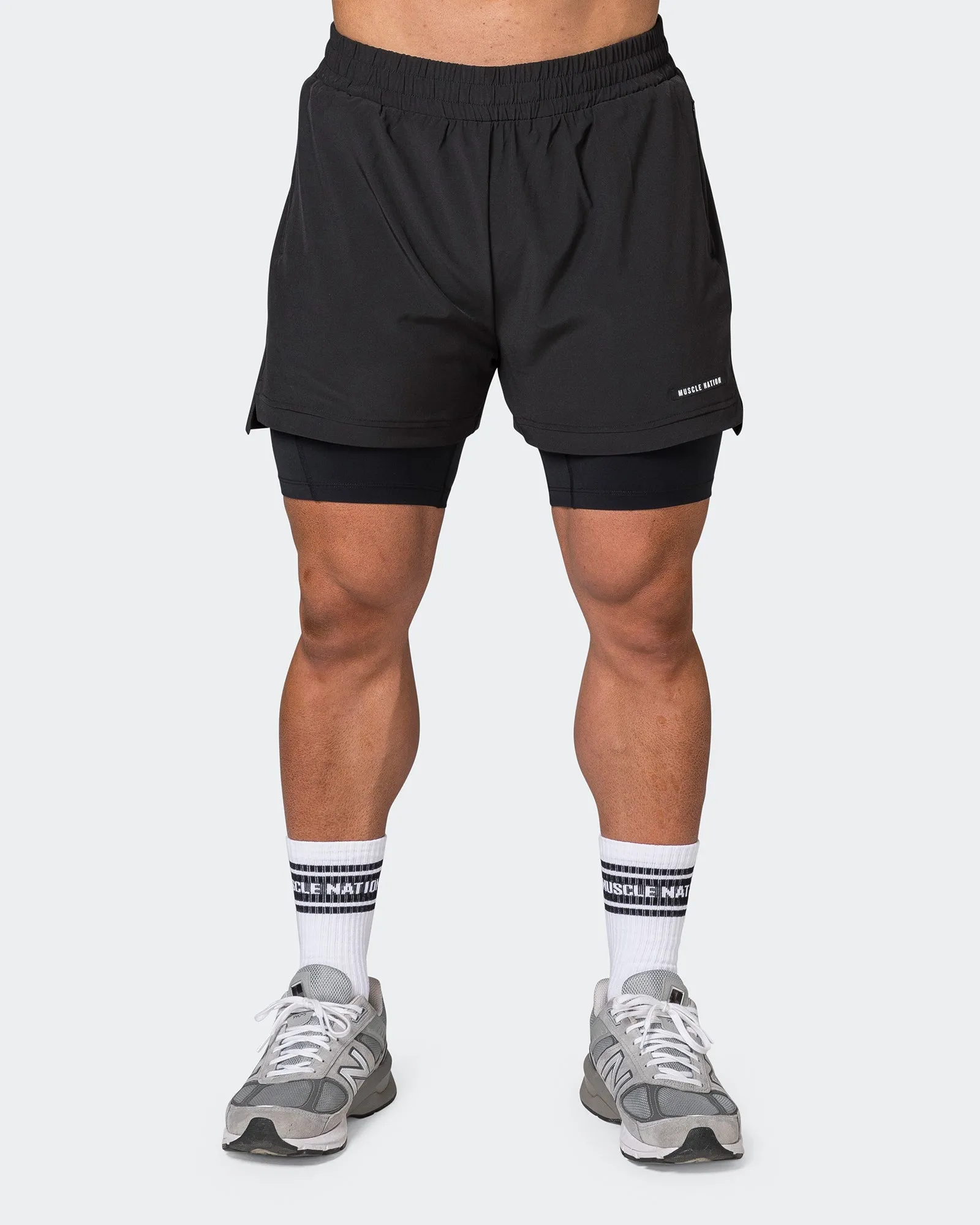 Vigour Training 3" Shorts - Black sold by Muscle Nation product image thumbnail 2