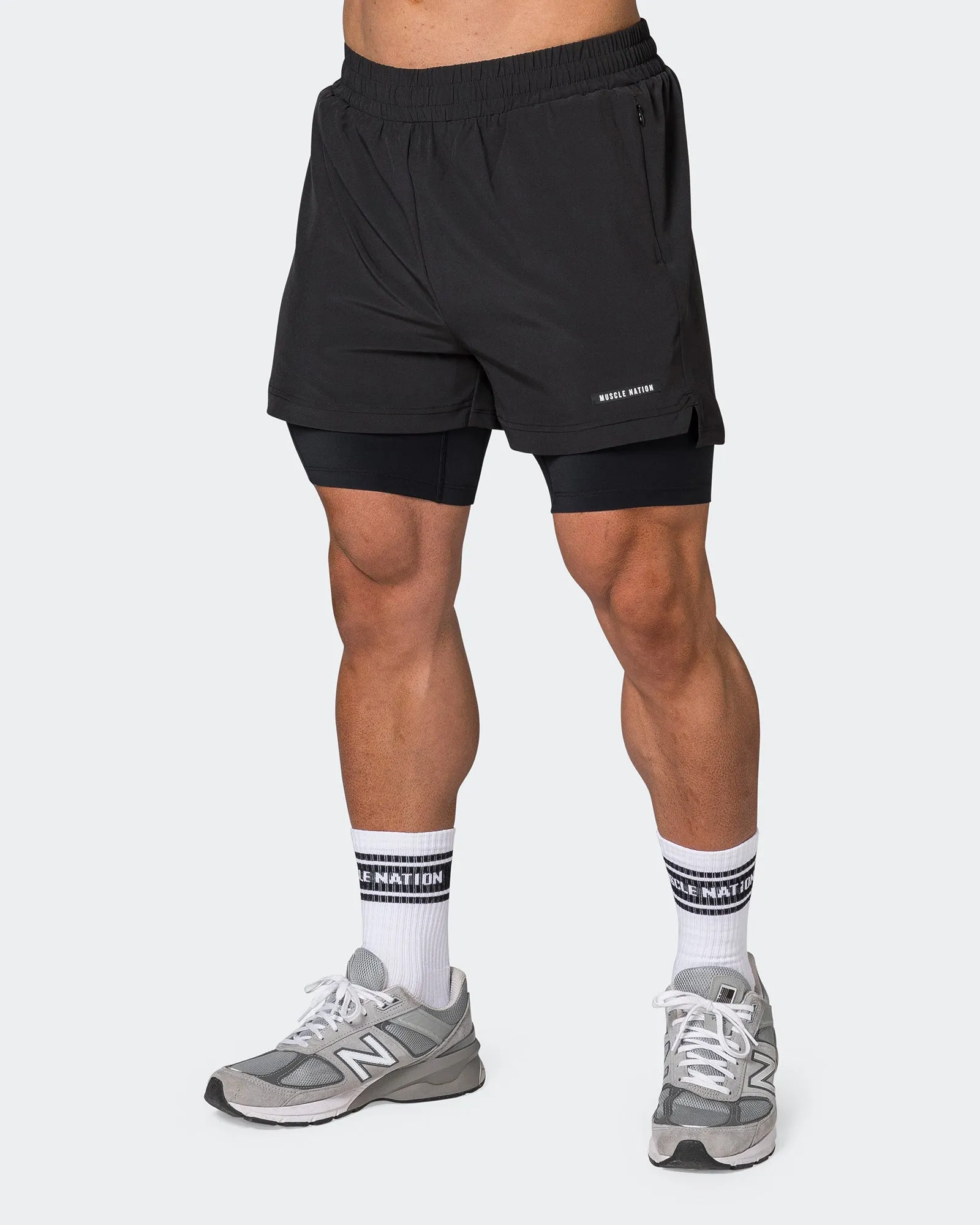 Vigour Training 3" Shorts - Black sold by Muscle Nation product image thumbnail 3