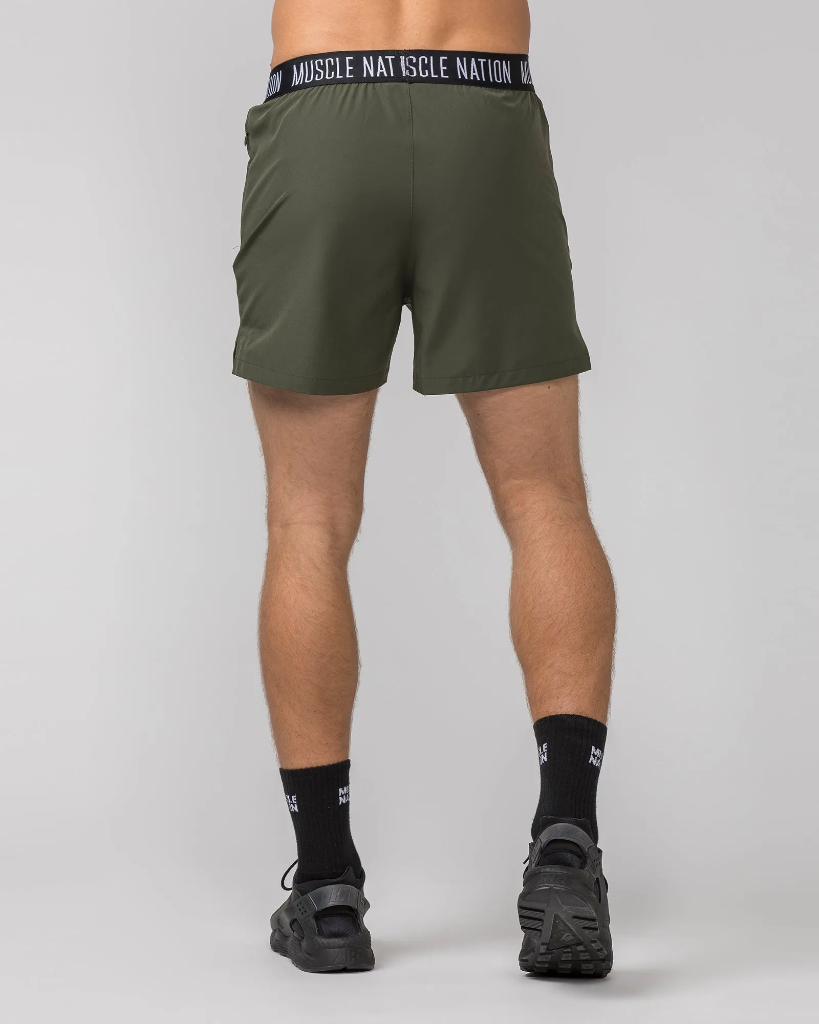 Level Up Training 4" Shorts - Dark Khaki sold by Muscle Nation product image thumbnail 5