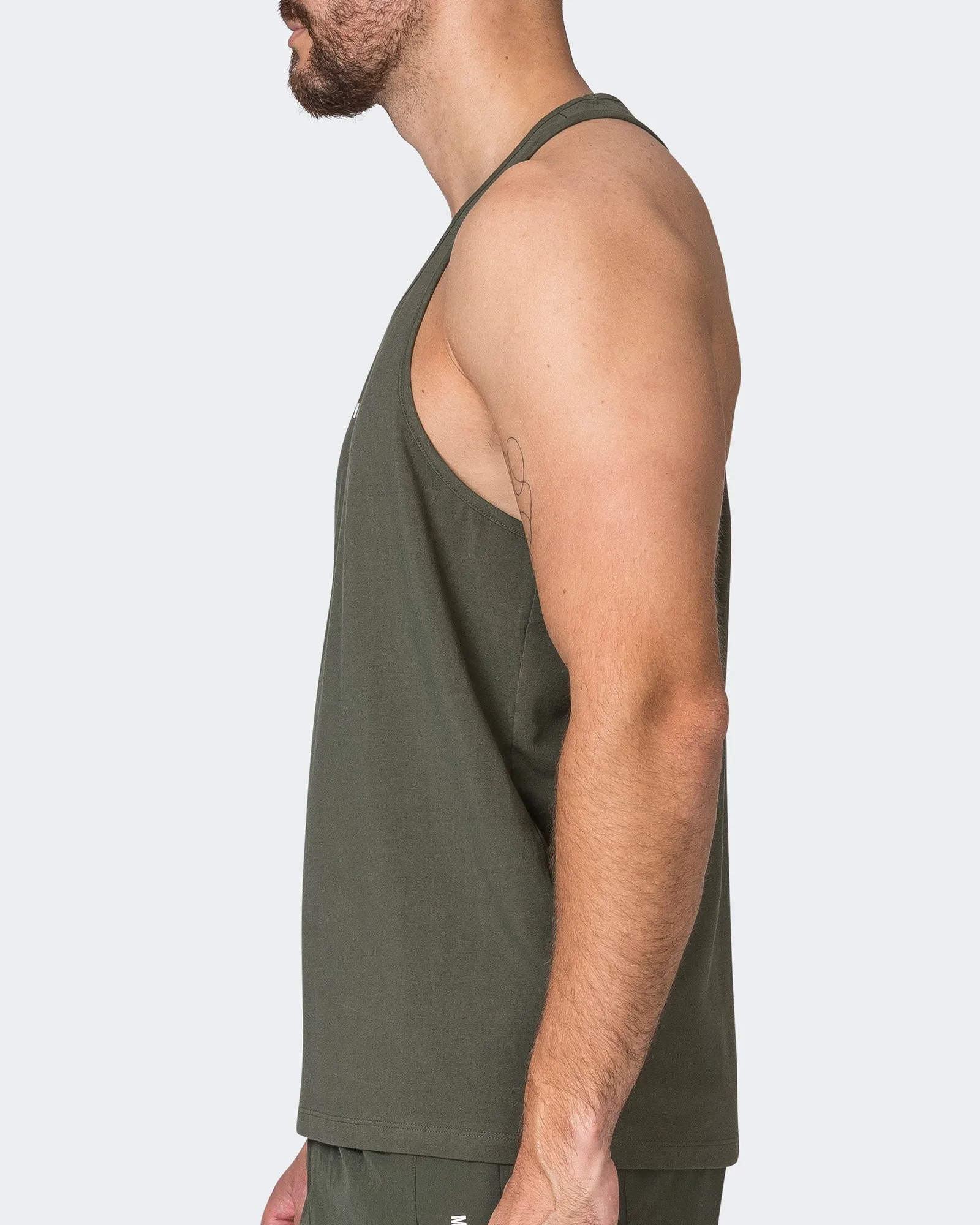 Infinite Y Back Singlet - Dark Khaki sold by Muscle Nation product image thumbnail 4