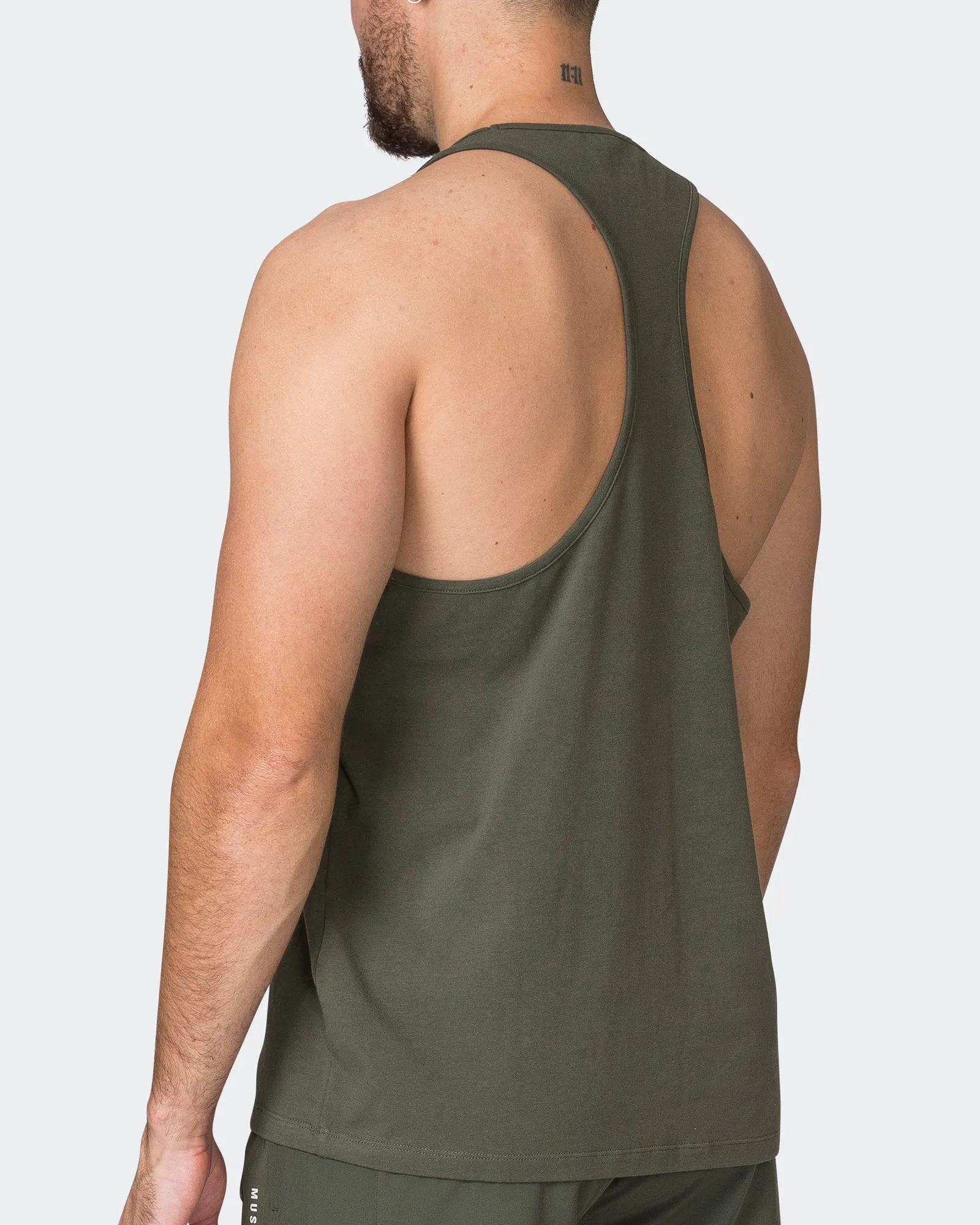 Infinite Y Back Singlet - Dark Khaki sold by Muscle Nation product image thumbnail 5