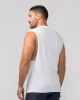 Varsity Muscle Tank - White sold by Muscle Nation