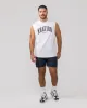 Varsity Muscle Tank - White sold by Muscle Nation
