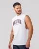 Varsity Muscle Tank - White sold by Muscle Nation