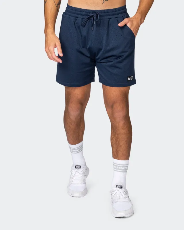 Lay Up 5" Shorts - Navy sold by Muscle Nation