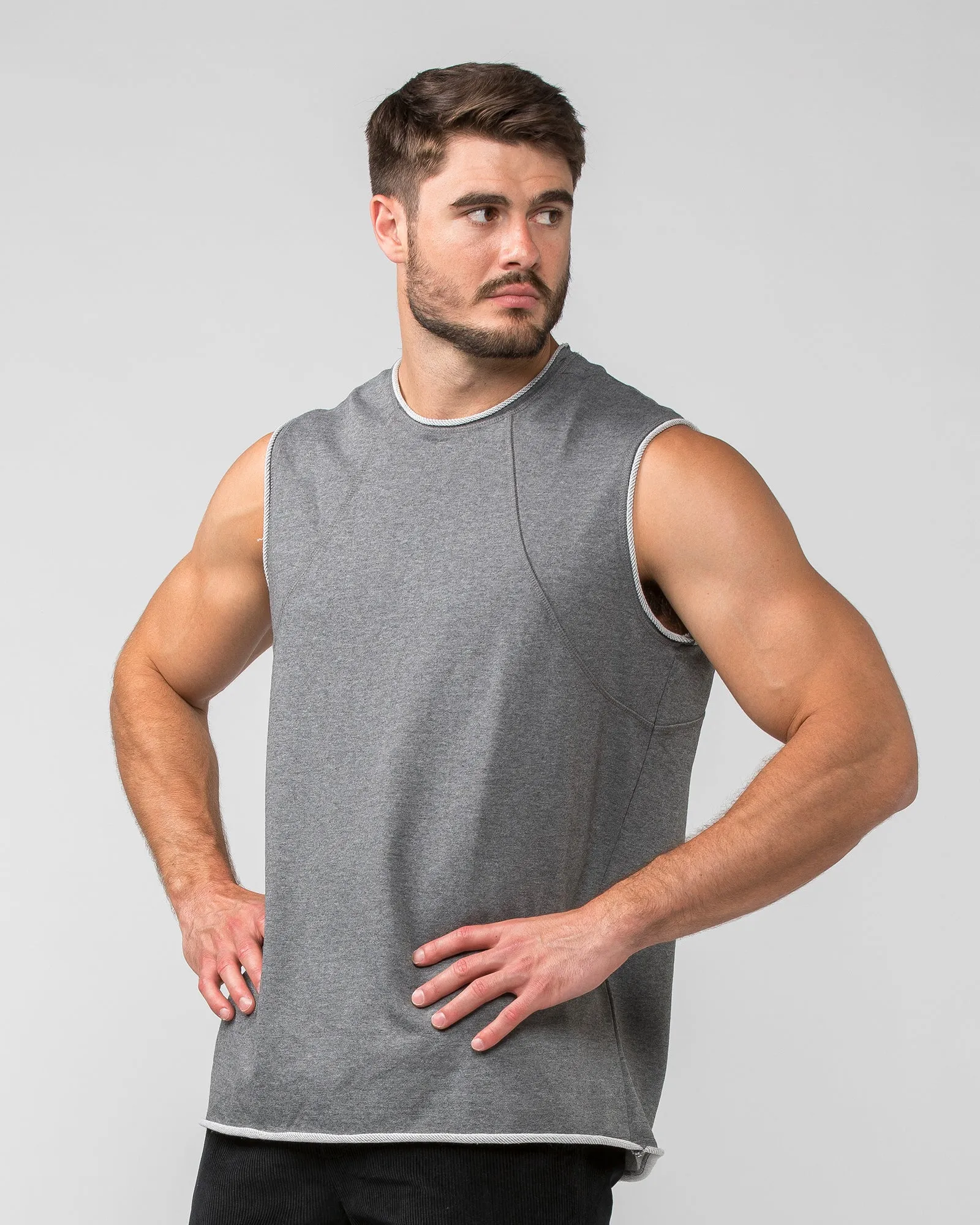 Loopback Tank - Charcoal sold by Muscle Nation