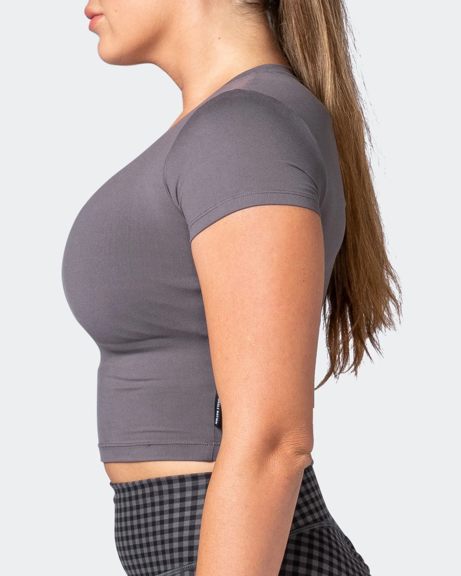 MN Everyday Cropped Tee - Alloy sold by Muscle Nation product image thumbnail 4
