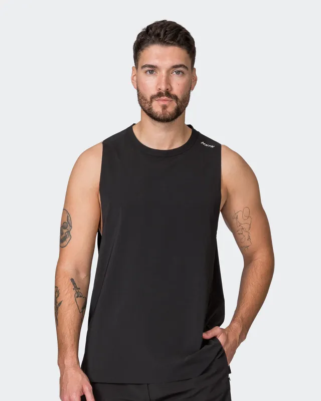 Replay Laser Cut Tank - Black sold by Muscle Nation