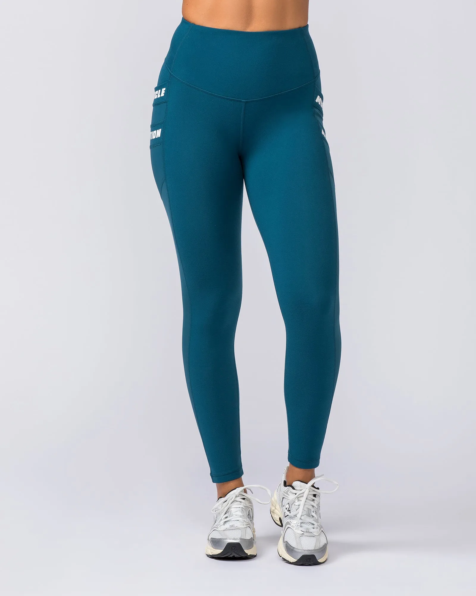 Amplify Pocket Ankle Length Leggings - Tidal Teal sold by Muscle Nation product image thumbnail 2