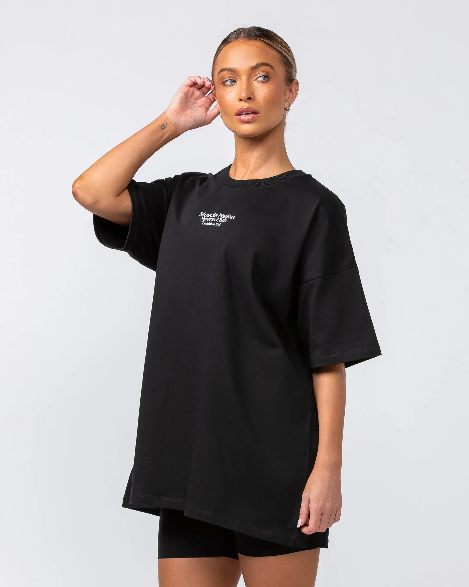 College Oversized Tee - Black sold by Muscle Nation product image thumbnail 3