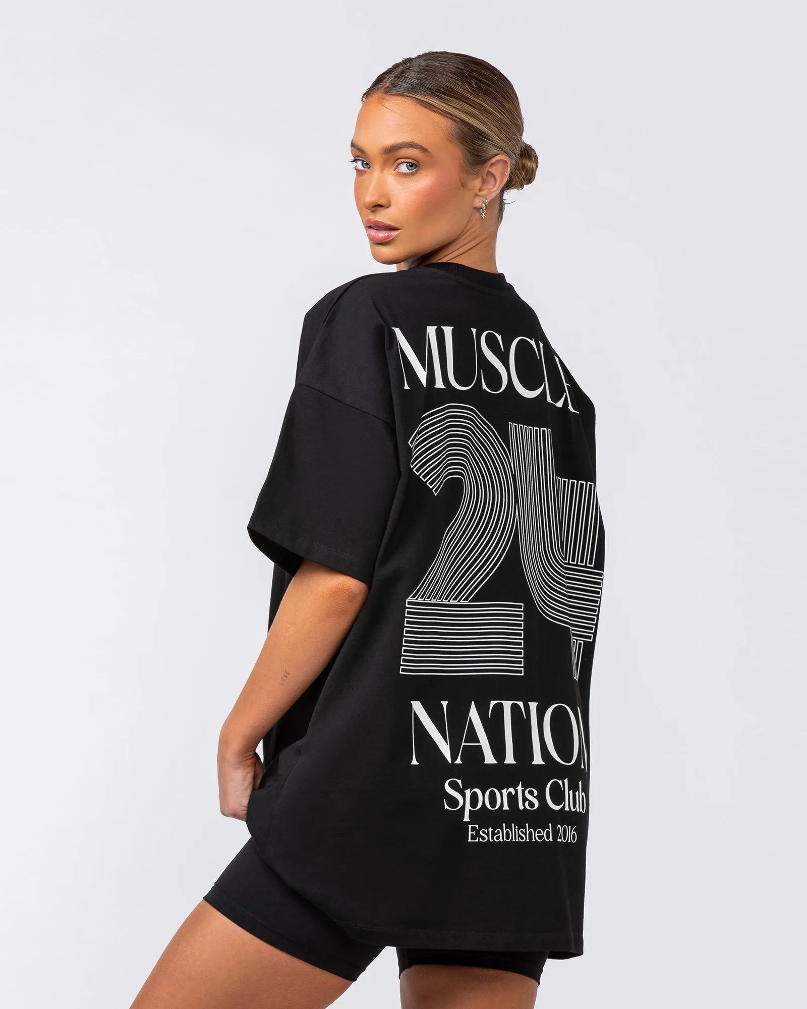College Oversized Tee - Black sold by Muscle Nation product image thumbnail 4