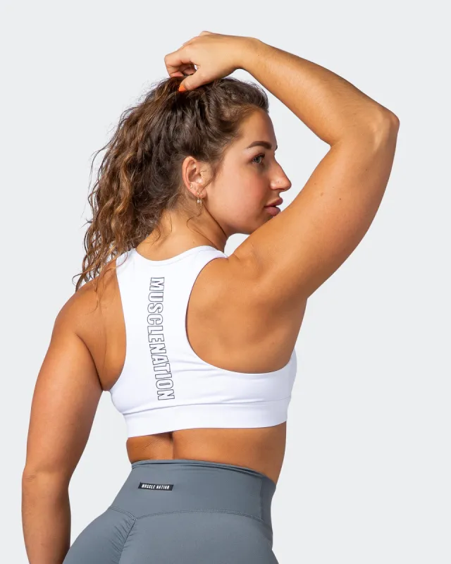 Step Up Bra - White sold by Muscle Nation