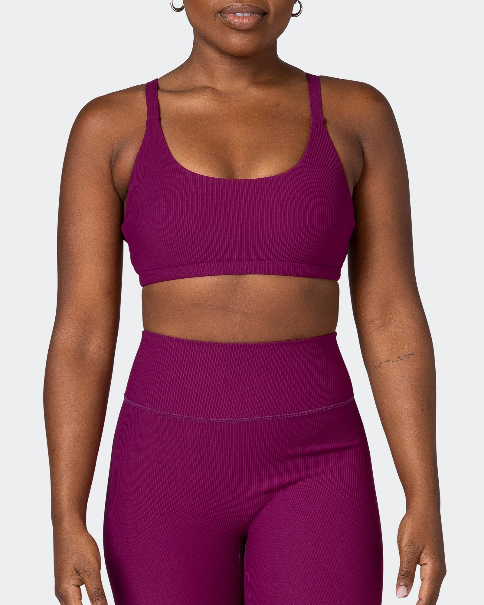 Effortless Rib Bralette - Huckleberry sold by Muscle Nation product image thumbnail 2