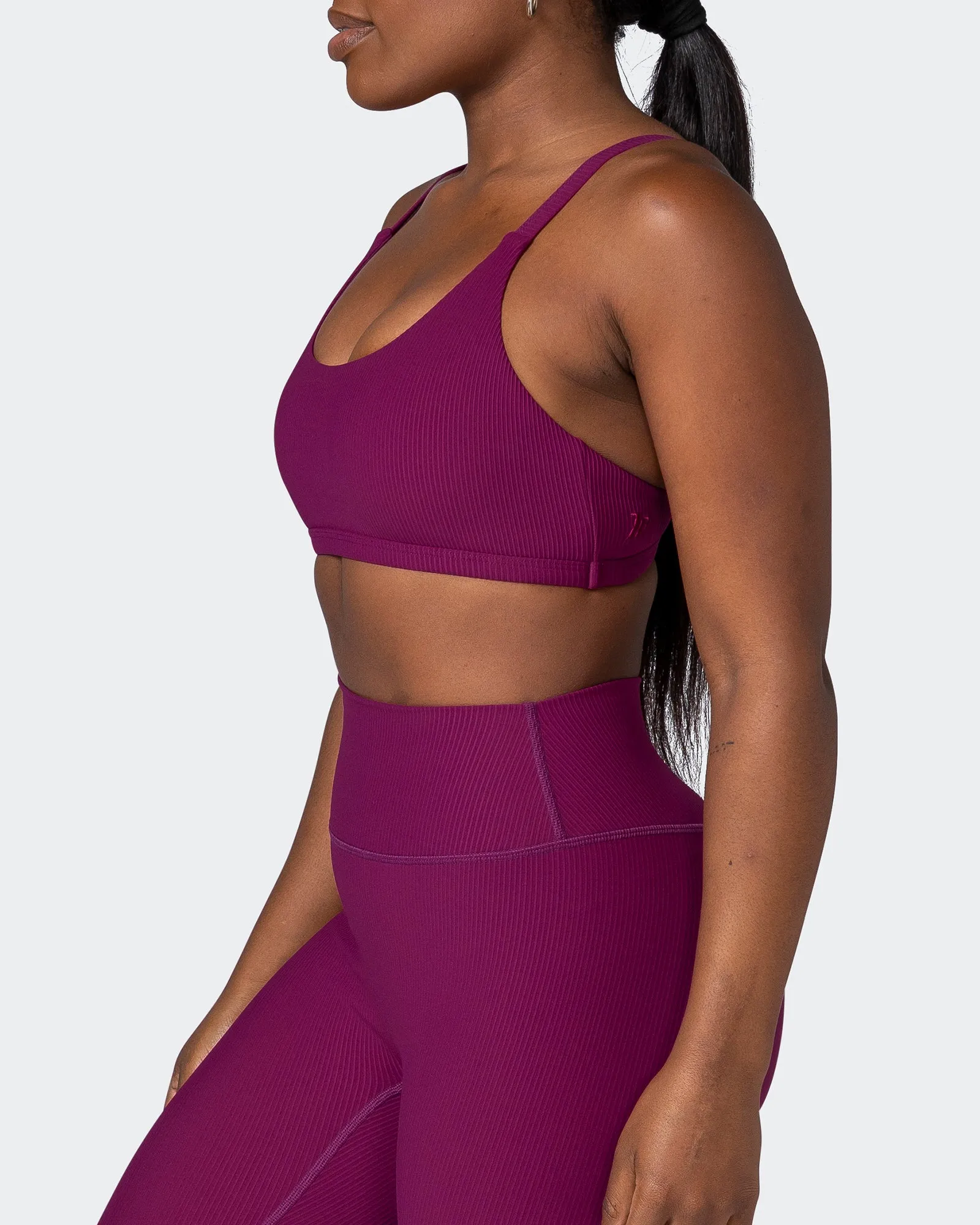 Effortless Rib Bralette - Huckleberry sold by Muscle Nation product image thumbnail 4