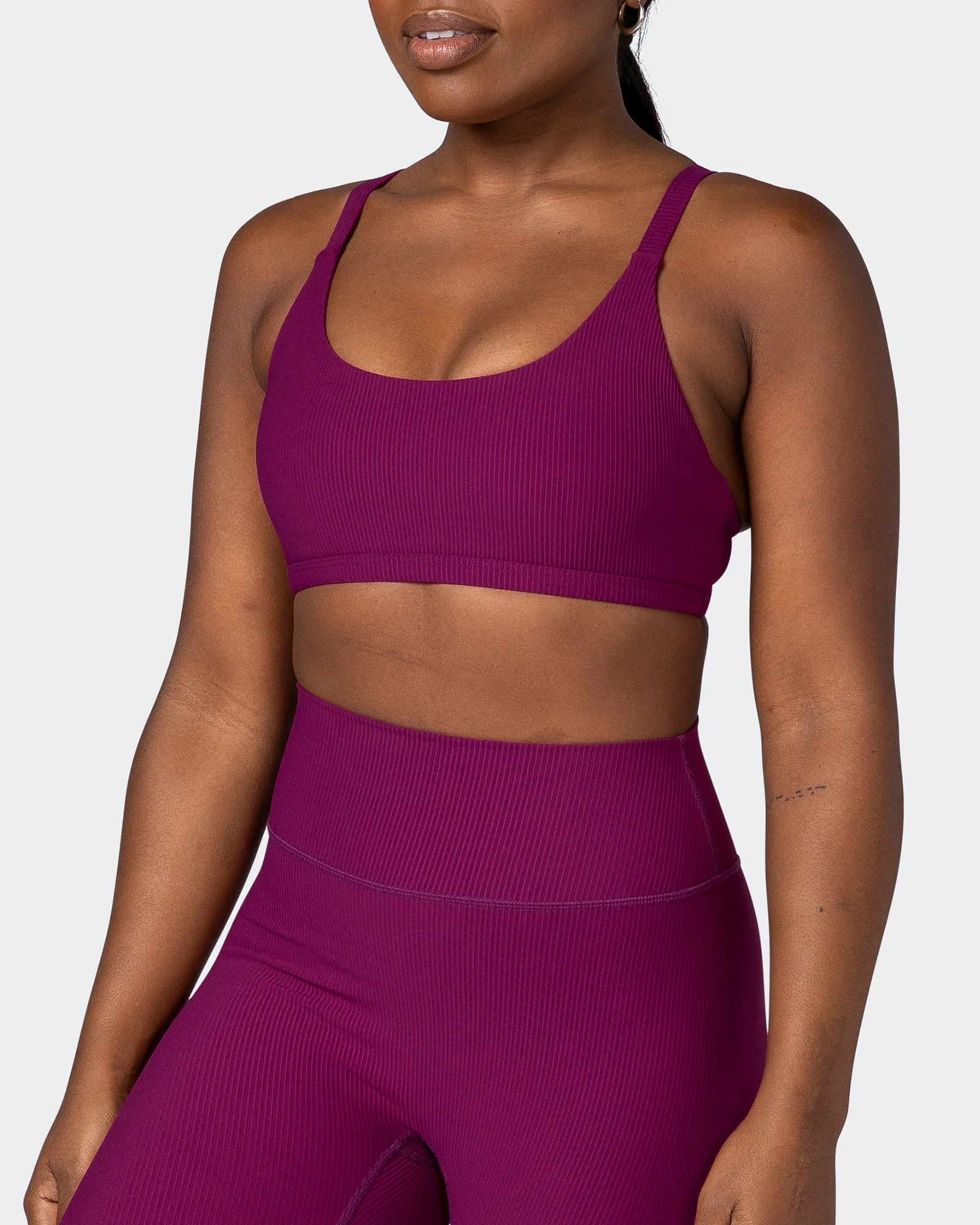 Effortless Rib Bralette - Huckleberry sold by Muscle Nation product image thumbnail 3