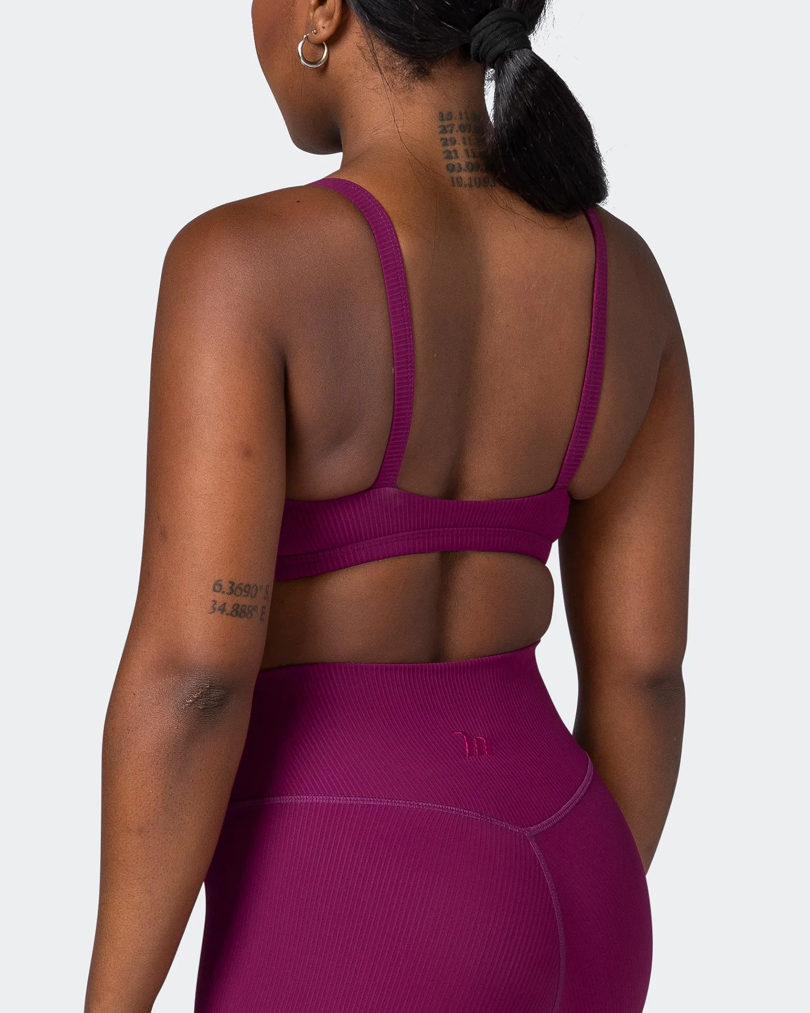 Effortless Rib Bralette - Huckleberry sold by Muscle Nation product image thumbnail 5