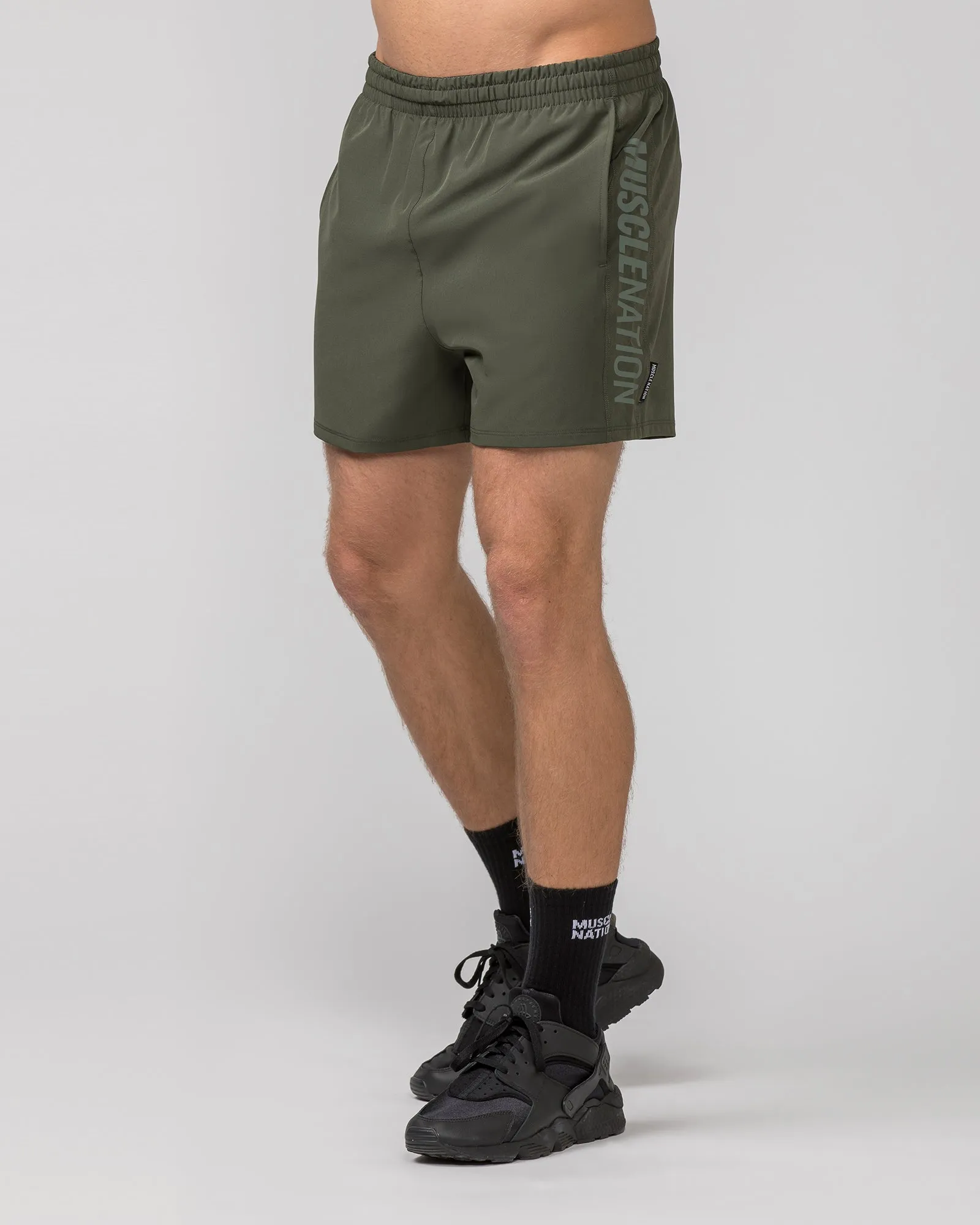 Function 4" Shorts - Dark Khaki sold by Muscle Nation product image thumbnail 3