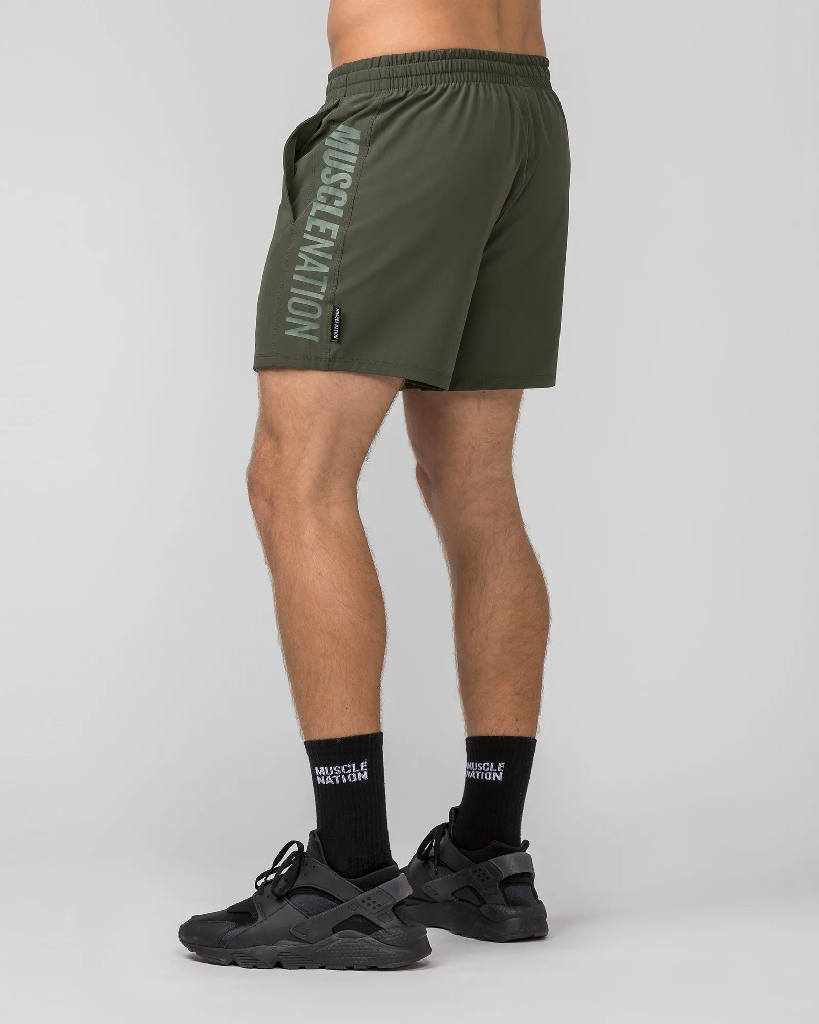 Function 4" Shorts - Dark Khaki sold by Muscle Nation product image thumbnail 4
