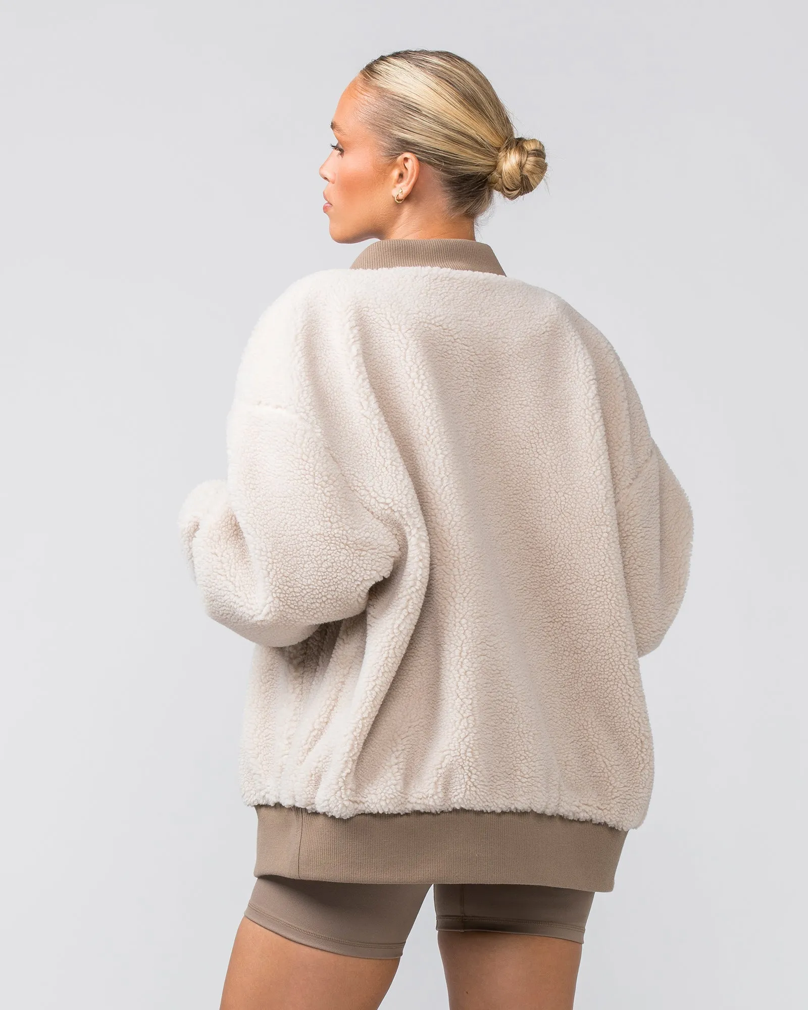 Borg Oversized Bomber Jacket - Dew sold by Muscle Nation product image thumbnail 4