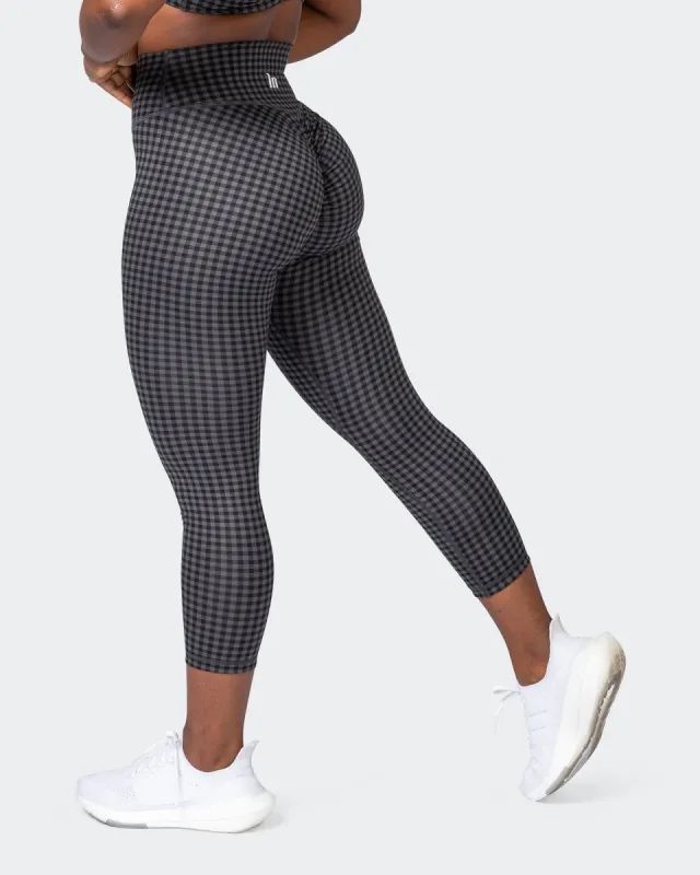 Game Changer Scrunch 7/8 Leggings - Monochrome Check Print sold by Muscle Nation