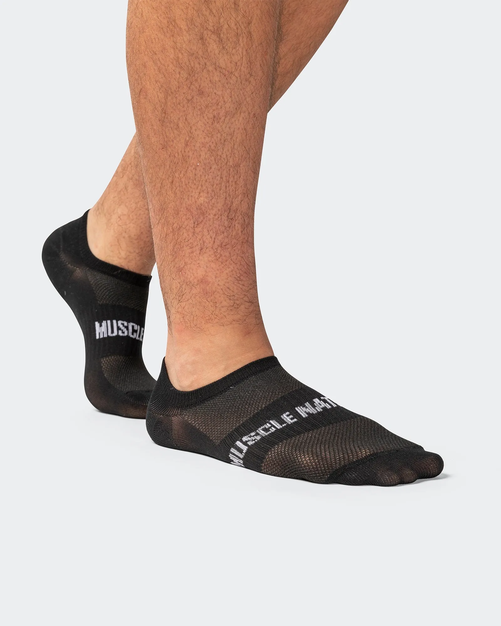 Mens Low Cut No Show Socks - Black (2 Pack) sold by Muscle Nation product image thumbnail 3