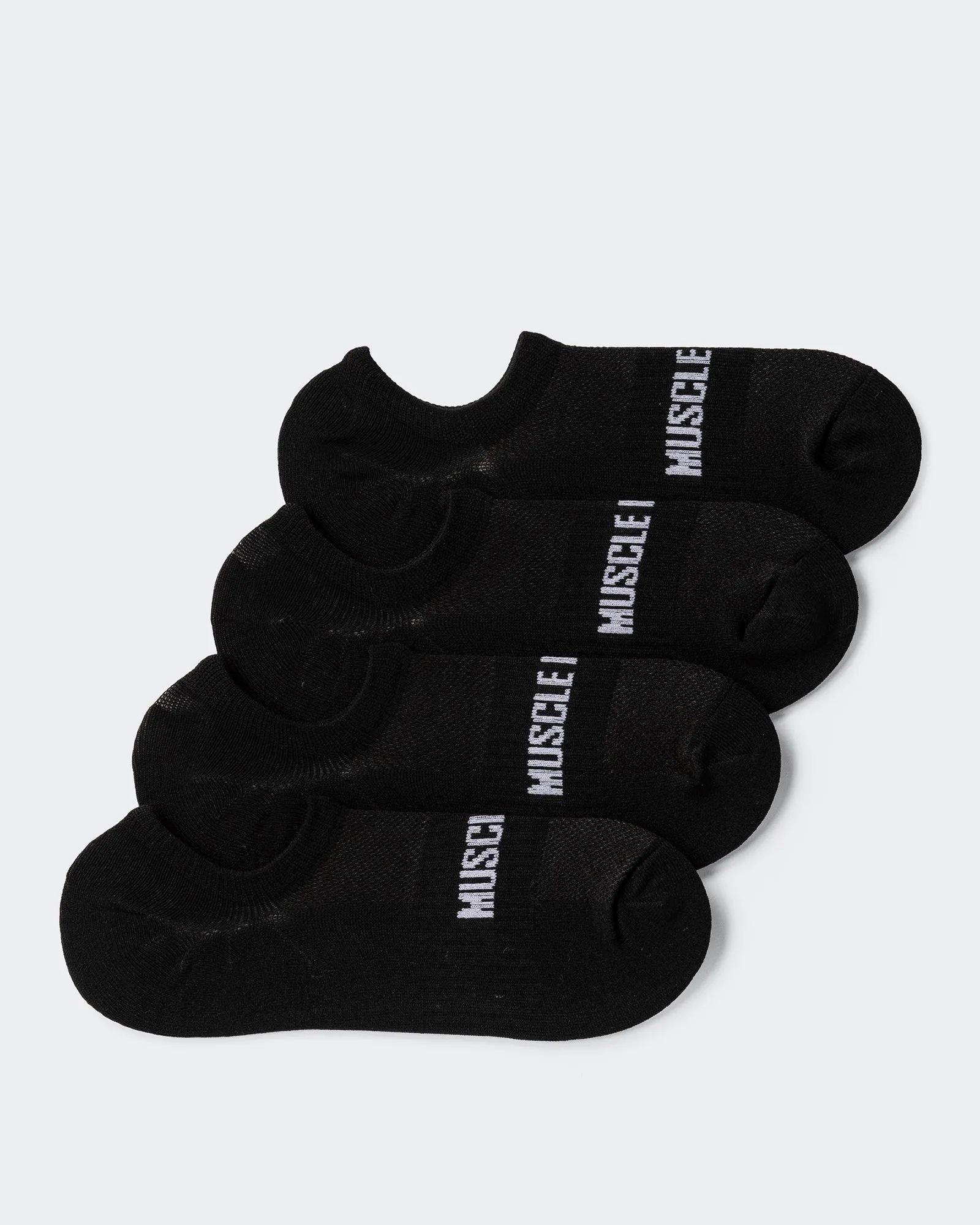 Mens Low Cut No Show Socks - Black (2 Pack) sold by Muscle Nation