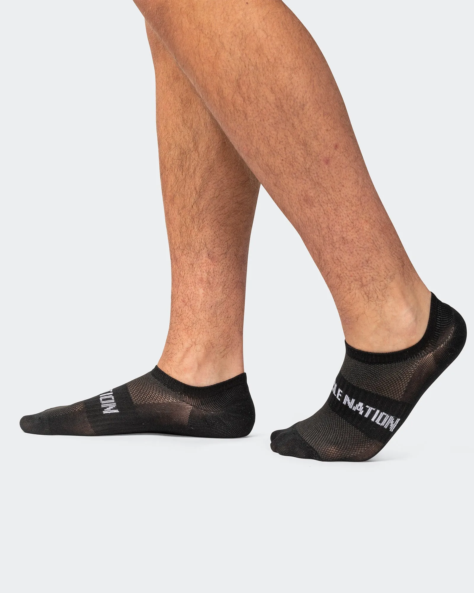Mens Low Cut No Show Socks - Black (2 Pack) sold by Muscle Nation product image thumbnail 2