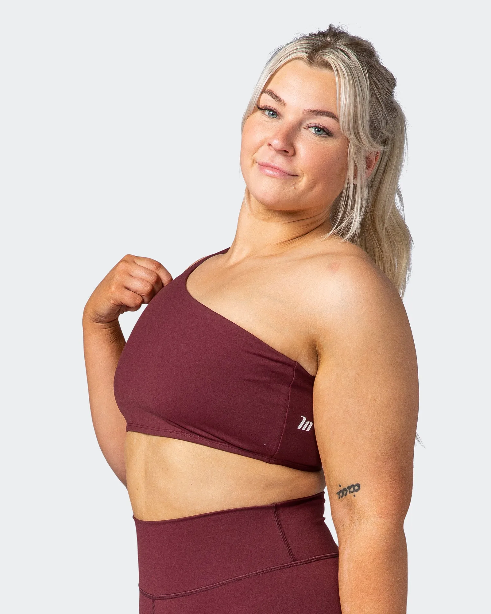 Level Up Bralette - Dark Plum sold by Muscle Nation