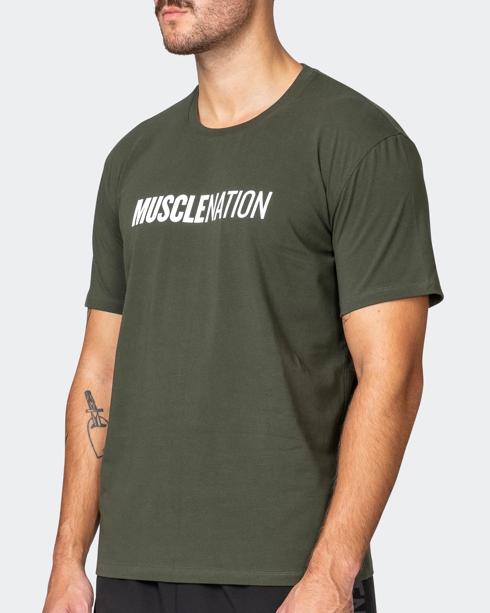 Strike Tee - Dark Khaki sold by Muscle Nation product image thumbnail 3