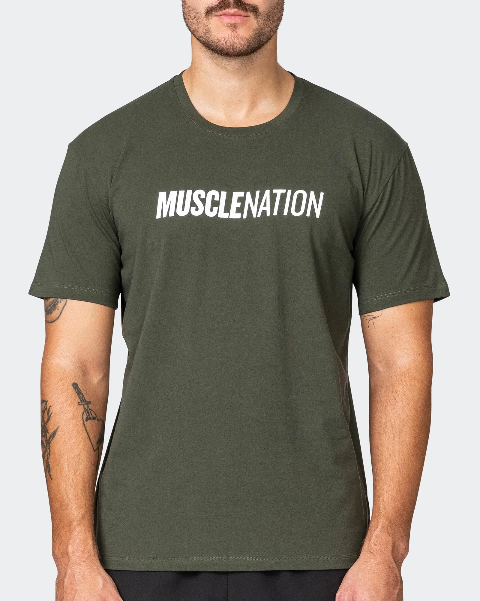Strike Tee - Dark Khaki sold by Muscle Nation product image thumbnail 2
